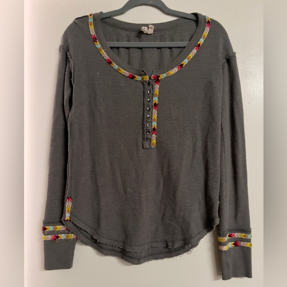 Free people waffle henley top